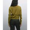 MD Spring New Women's Clothing French Simplicity Wind round Neck Long Sleeves Wool Blend-Knitted Cardigan 5700637