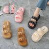 Summer New Soft-soled Slippers for Women To Wear 2025 Fashionable and Foreign Thick-soled Beach One-character Cool Slippers
