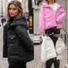 2024 Hooded Down Cotton Clothes Women's New Short Winter Large Size Thickened Multi-pocket Padded Jacket