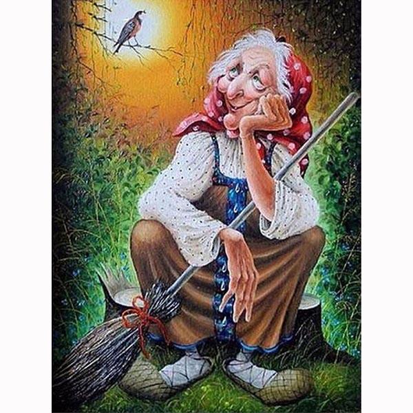 5D Diy Алмазная картина, вышивка, полная ведьма, птица, дерево, вышивка крестом, бисер, наборы для ручной работы, настенная мозаика, украшение для дома, Rustom