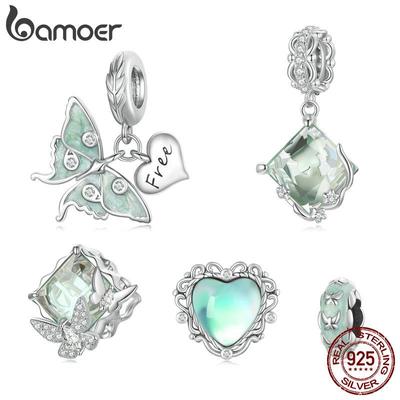 BAMOER из стерлингового серебра 925 пробы, подвеска-подвеска в виде бабочки «Волшебник страны Оз» для женщин, ювелирные украшения