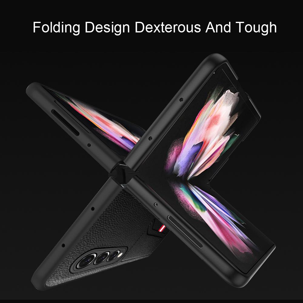 Тонкий ультратонкий кожаный чехол для Samsung Galaxy Z Fold3 5g Fold 3 4 Fold4 Fold2 Fold 2, защитный чехол для телефона с защитой от царапин
