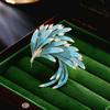 Enamel Gradual Change Phoenix Brooch Luxury High-End Guochao Feather Brooch Pin Coat Accessories Women