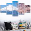 5 Pieces Wall Art Canvas Painting Snow Mountain White Natural Scenery Poster Modular Picture Home Decoration Modern Living Room No Frame