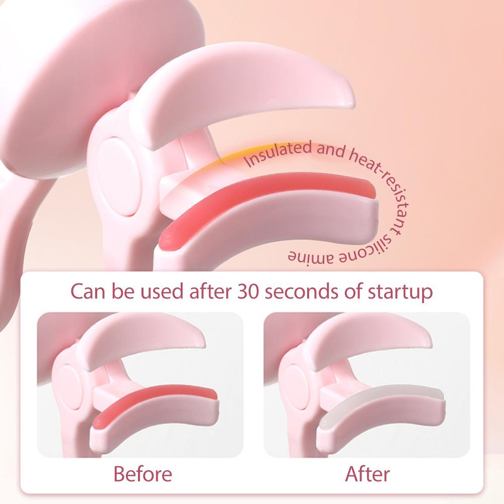 Portable Eyelash Curler Electric Heated Professional Eyelashes Curling Long-Lasting Natural Curl Makeup Beauty Tools