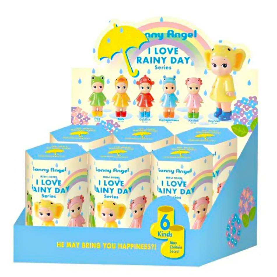 S Angle Серия 'Я люблю дождливый день' Слепой бокс Милая мини-фигурка Аниме-персонаж Модель куклы Декоративная игрушка Подарок для детей Коробка-сюрприз