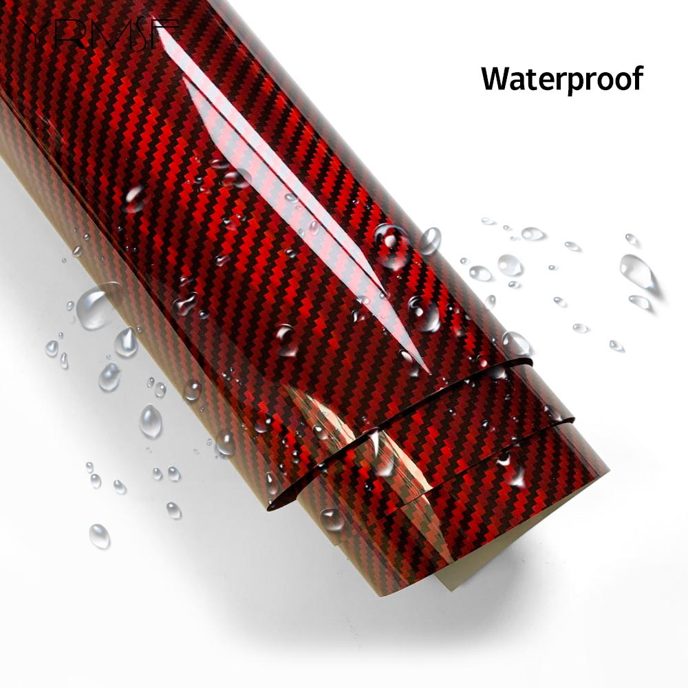 Красная виниловая пленка под карбон, мотоциклетные наклейки, глянцевые радужные наклейки для автомобиля, накладки для модификации кузова автомобиля, автомобильные аксессуары