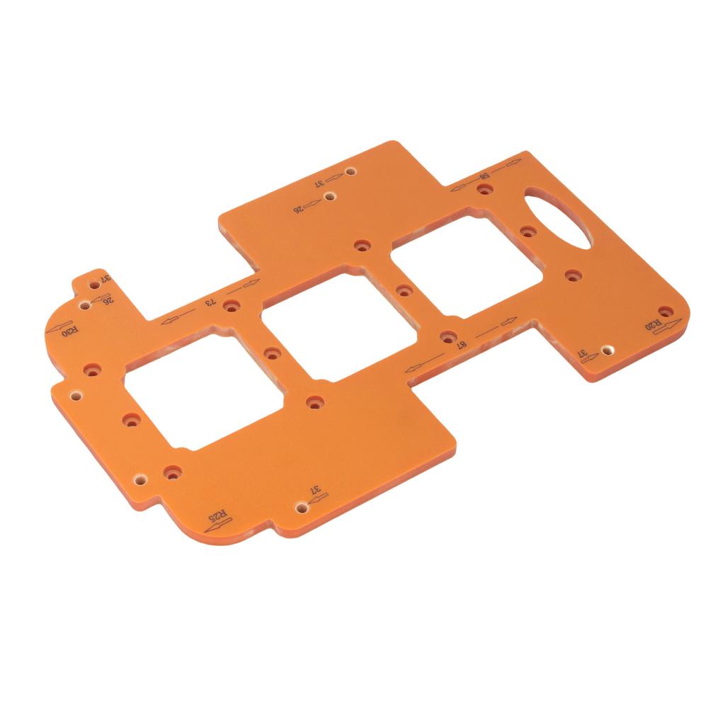 3 In 1 Slotting Template Cabinet Embedded Handle Slotting Round Corner Routing Socket Bottom Box