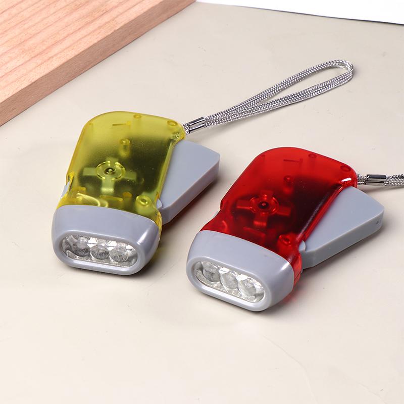Led Hand Pressing Dynamo Crank Power Wind Up Flashlight Mini Self Generating Torch Camping Lamp Outdoor Home Supplies