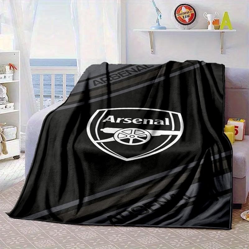 Arsenal Football Club Crest Portable Blanket/Soft Blanket Bedding Blanket Suitable for Travel Camping Living Rooms Offices Sofas Fan Gifts