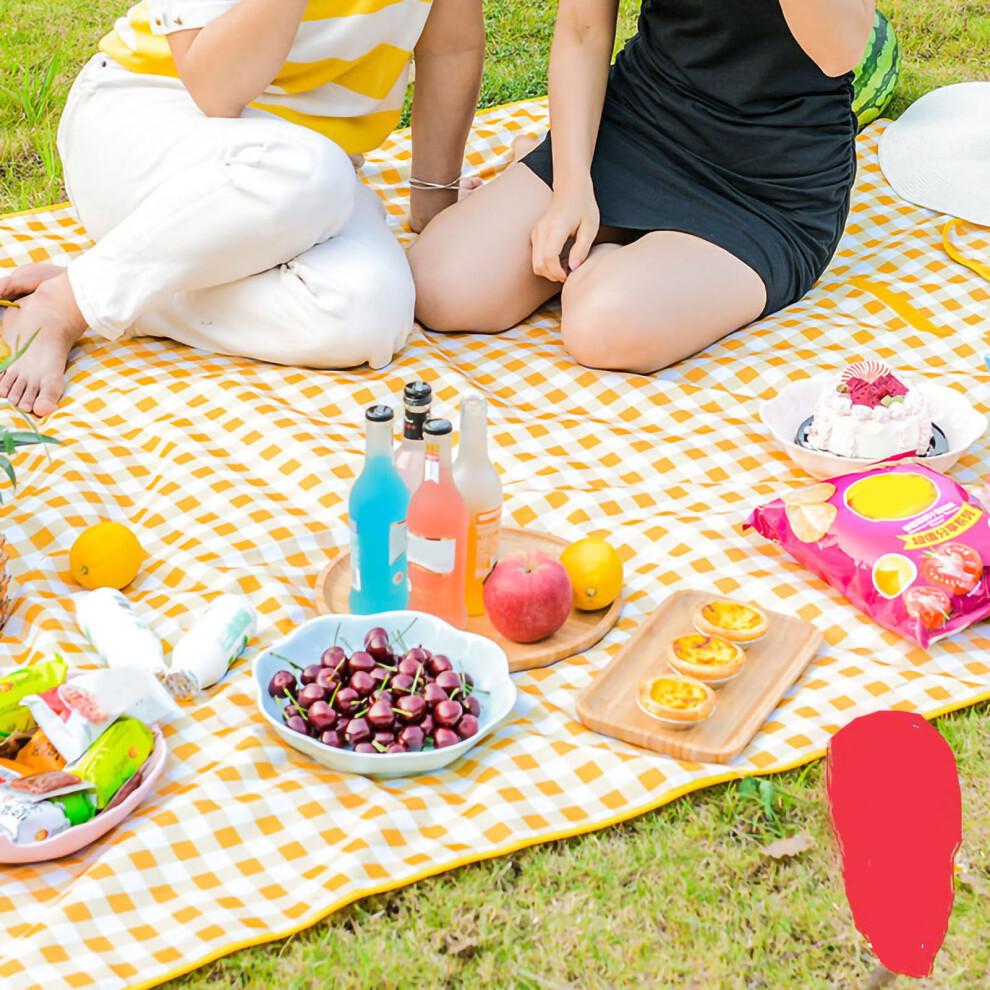 Portable Waterproof Picnic Mat Outdoor Use Foldable Sandproof With Machine Washable Durable Fabric Large Size Blanket For Camping Beach Travel Multi