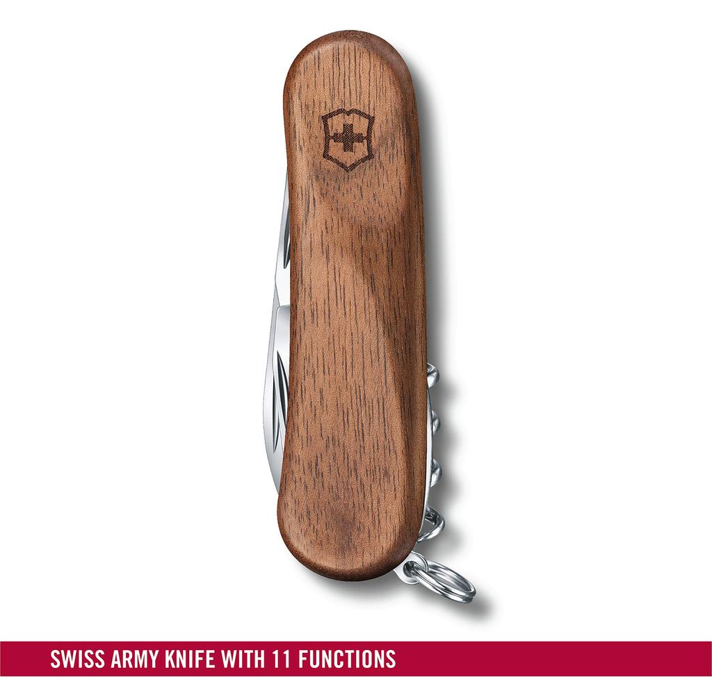 Victorinox Швейцарский армейский нож Evolution Wood 10, многофункциональный нож для походов, альпинизма, скалолазания, штопор с плоской отверткой