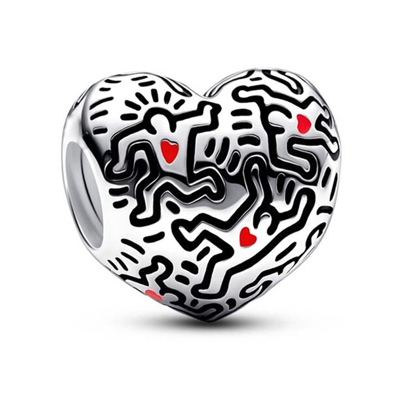 European Style DIY Charm Beads for Jewelry Making, Gold Plated CZ Heart Animal Dangle Charms, Pandora Compatible Bracelet Necklace Accessories