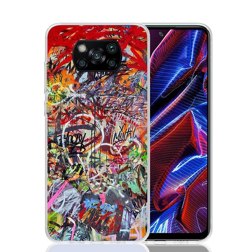 Graffiti Fashion Cool Phone Case For Xiaomi Poco F7 Ultra X7 X6 Pro X5 Redmi 15 15C 13 13C 12 12C 10 10A 10C 9 9A 9C 9T Shell Po