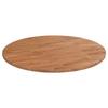 342962 vidaXL Round Table Top Light Brown Ø70x1.5 Cm Treated Oak Wood
