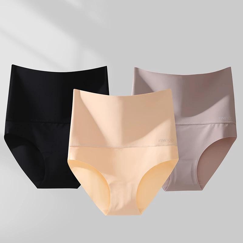 FINETOO Women Seamless Thongs High Waist Bikini Underpants S-XL Ladies G-string Underwear Female Comfortable Thong Panties
