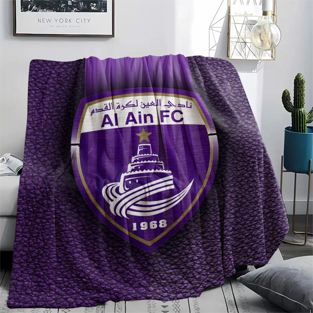 Al Ain FC pattern Flannel Blanket, High quality Comfortable for All Seasons, Home Decor, Warmth and Comfort, Perfect for Gifts.