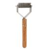 Pet Undercoat Rake Brush Double Sided Knots Removal Massage Wood Handle Pet Deshedding Comb for Dog