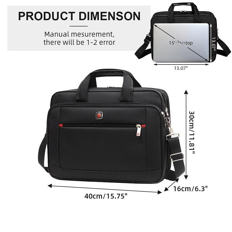 Мужской портфель, рабочая сумка, сумка через плечо, деловая сумка для ноутбука 15,6 дюйма