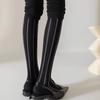 Vertical Stripes Thigh High Socks Loose Mouth High Socks Knee Length Stockings  Autumn/Winter