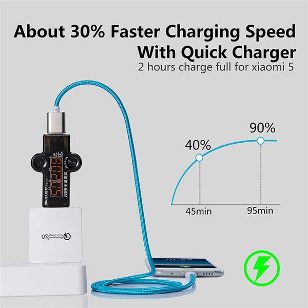 Сверхдлинный и прочный 10-футовый нейлоновый плетеный кабель для зарядки телефона для iPhone, Type-C и Micro USB