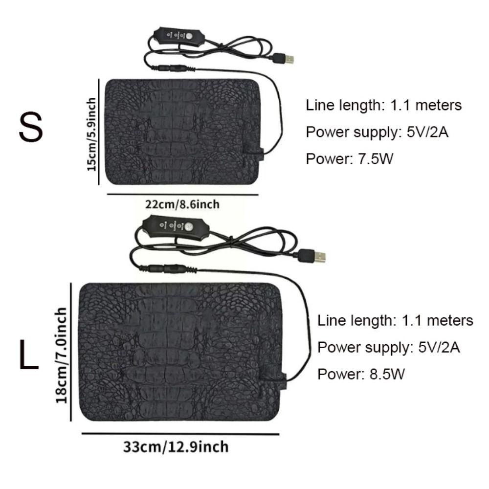 Водонепроницаемое электрическое одеяло для рептилий USB из искусственной кожи с подогревом для домашних животных, грелка для ящерицы, осень