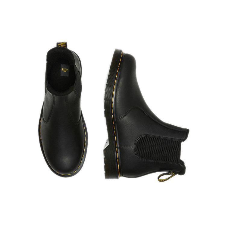 Dr. Martens 2976 Leather Round Toe Slip-On Ankle Chelsea Boots Unisex boots Charcoal-Black 27142001