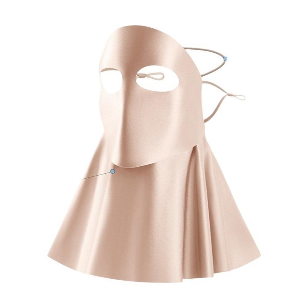 Solid Color Sunscreen Mask Polyester Neck Wrap Fashion Ice Silk Face Veil Cycling