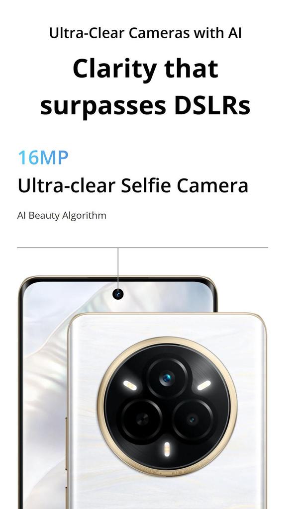 Realme 14 Pro 5G Smartphone, 12GB RAM 512GB ROM, 6.77-inch Curved OLED Display, 50MP Sony IMX882 OIS, 16MP Front Camera