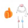 Self-adhesive Thumb Wall Hook for Hanging, Cable Clip, Wall Silicone Hook for Desk Wire Management, Random Colors