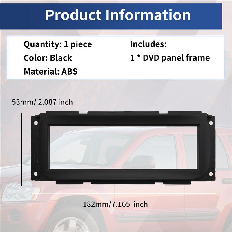 H5-1Din Car Stereo Radio Fascia Panel Mount Frame For Jeep Grand Cherokee 2005
