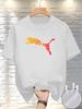 Summer Fashion Fox Leopard Print 3D Printed T-shirt Luxurious High-quality Men's Round Neck Top Casual Trend Fitness Sweatshirt
