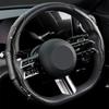 2pcs Carbon Fiber Non-Slip Steering Wheel Cover Car Accessories For Tesla Model 3 Model X S 2016-2023  Model Y Decals TM3 TMX