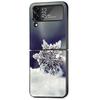 Чехол для Samsung Galaxy Zflip Z Flip 4 Zflip3 Z Flip 3 5g Zflip4 Flip3 Flip4 Красивая снежинка Art Черные чехлы Роскошные