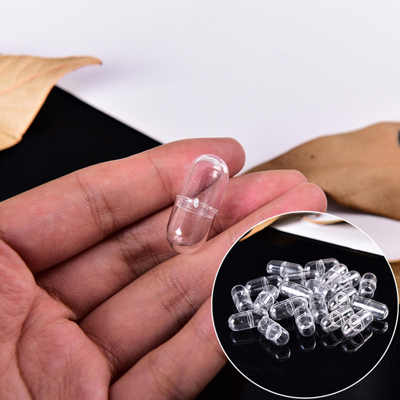 20Pcs Empty Gelatin 0# Capsules Transparent Clear Color Gel Caps Vogue