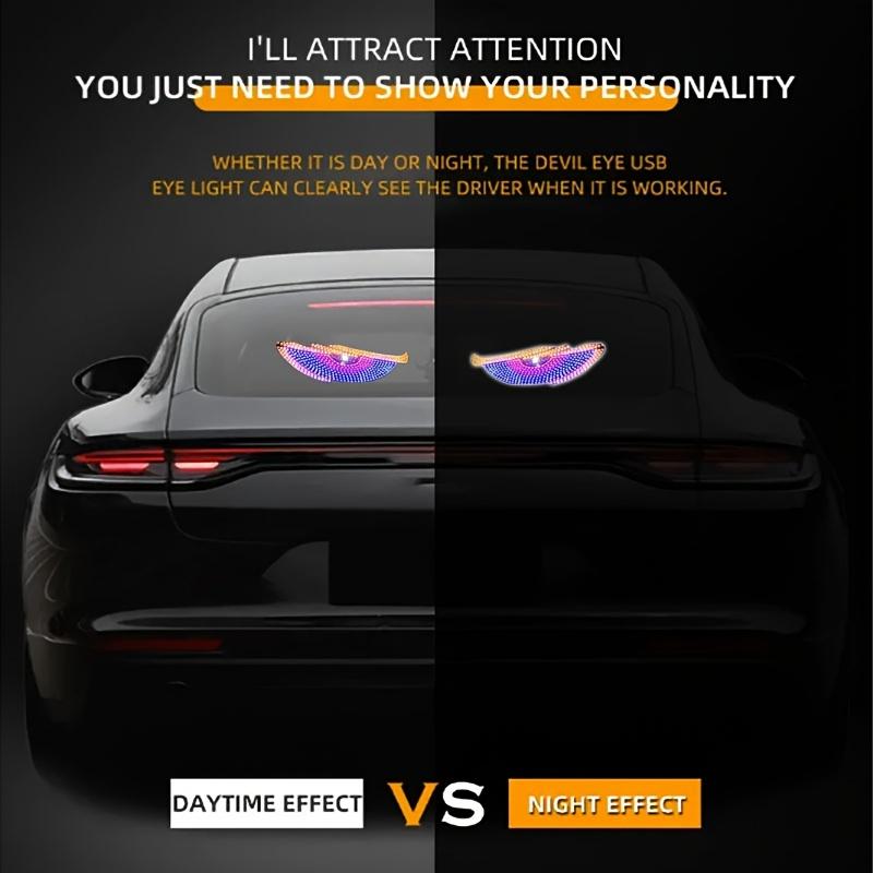 Автомобильный комплект из двух частей USB Dynamic Demon Eye Light, подходящий для внедорожников и грузовиков, светодиодные фонари с крутым дисплеем для автомобилей
