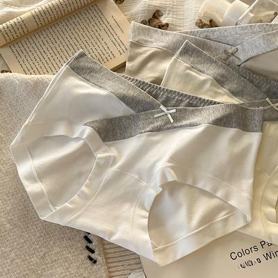 Плюс размер Женский новый продукт Цвет Столкновение Сращивание Перекрестная талия Голова Дизайн Sense Маленькая талия Нижнее белье