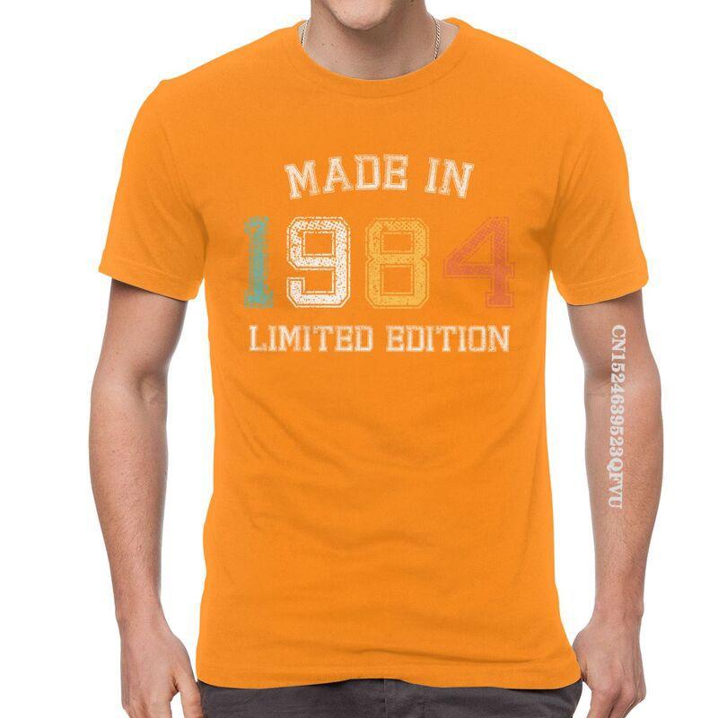 Born In 1984 Tshirts Men Men Streetwear T Shirts Made In 1984 Birth Year EMO Men Tshirt Cotton Oversized Tee Tops Clothes