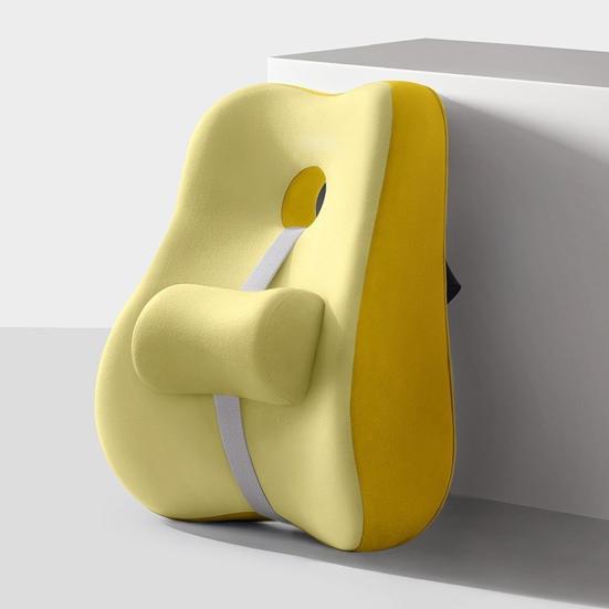 Подушка для поясничной поддержки Подушка для поддержки спины из пены с эффектом памяти Поясничная подушка для стула с регулируемым ползунком для офисного стула, компьютерного кресла, для долгих часов сидения