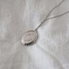 Silver Round Locket Necklace with Photo Insert Opening