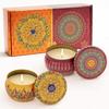 Scented Candles | Diwali Gift Set for Women & Men, Cherry Blossom, Vintage Sandalwood, Aromatherapy Candles