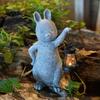 Садовая статуя кролика со светодиодной лампой IP44, водонепроницаемая, с автоматическим включением/выключением, лампа на солнечной энергии, полимерная скульптура кролика, украшение для газона