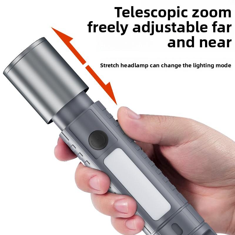 New Strong Light Flashlight Outdoor Multi functional Long Range Illumination Hand Electric White Laser Working Side Light