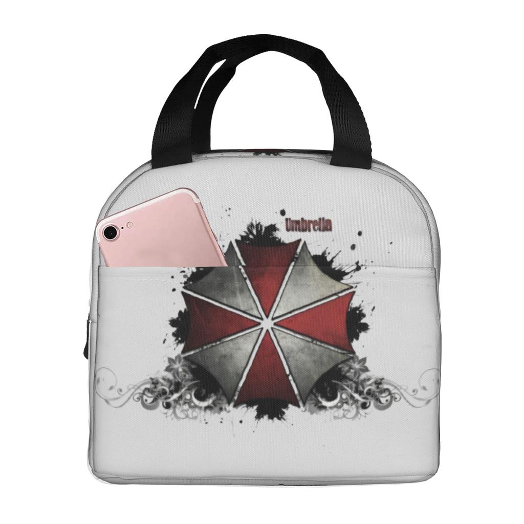 Custom Corporation Umbrellas Insulated Lunch Bags for Women Men Horror Video Game Resuable Thermal Cooler Food Lunch Box School