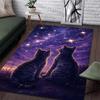 1PC Two cats gaze at stars Print Carpet Rug for Living Room Bedroom Sofa Doormat Home Decor Non-slip Floor Mat