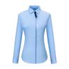 «Женская профессиональная рубашка облегающего кроя с длинным рукавом 2025 года — однотонная, микроэластичная, для весны и осени»