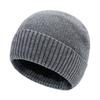 Autumn and Winter New Striped Knitted Cap Leisure Men and Women Warm Wool Hat Padded Ski Thickened Ear Protection Hat Fashionable