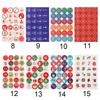 Biscuit Candy Self Adhesive Advent Calendar Number Christmas Label Paper Sticker Packaging Labels