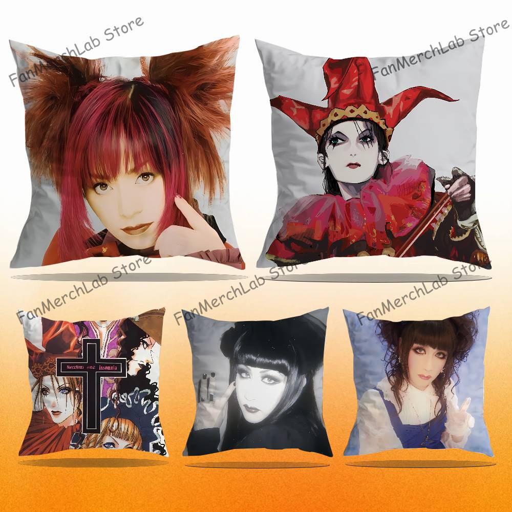 MMalice MMizerS Rock Band Anime Pillow Case Antidustmite Pillowcase Invisible zipper silky short plush Sofa cushion cover