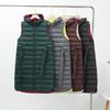 Plastic Down Jacket Vest Women's Long Over-the-knee Fashion Versatile Sleeveless Hooded Vest Waist Down Vest Jacket
